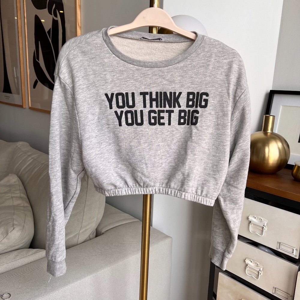 Zara cropped printed sweatshirt